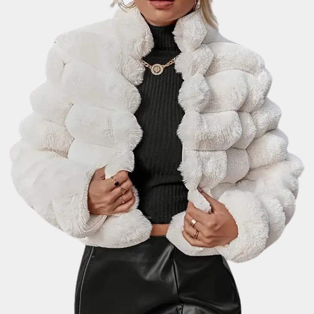 Manteau en fourrure femme – Manteau élégant et chaud pour hiver