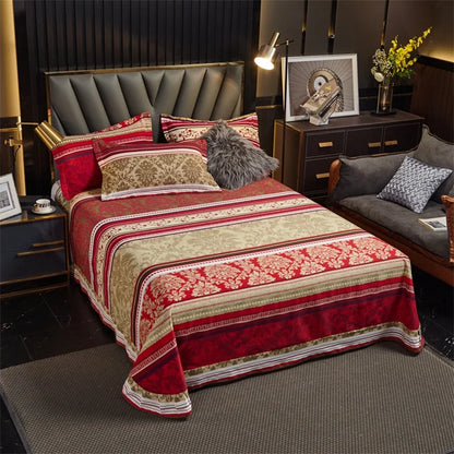 Draps de Lit Coton Vintage – Literie Confort Luxueux pour Maison et Bureau