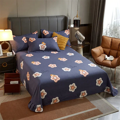 Draps de Lit Coton Vintage – Literie Confort Luxueux pour Maison et Bureau