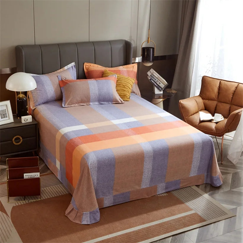 Draps de Lit Coton Vintage – Literie Confort Luxueux pour Maison et Bureau