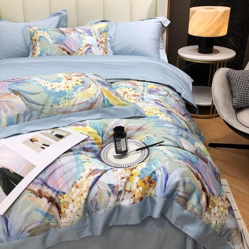 Housse de couette coton égyptien – Literie luxueuse et confortable pour maison
