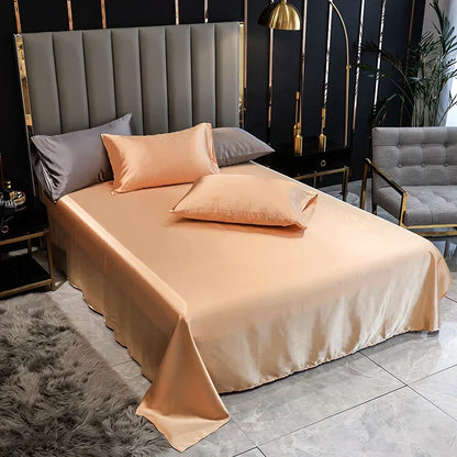 Draps Satin Doux et Élégants – Literie Moderne pour Chambres Chic et Luxueuses