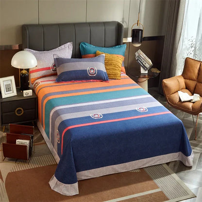 Draps de Lit Coton Vintage – Literie Confort Luxueux pour Maison et Bureau