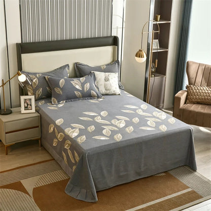 Draps de Lit Coton Vintage – Literie Confort Luxueux pour Maison et Bureau