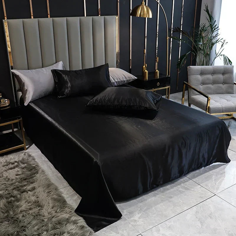 Draps Satin Doux et Élégants – Literie Moderne pour Chambres Chic et Luxueuses