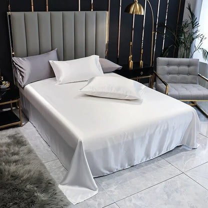 Draps Satin Doux et Élégants – Literie Moderne pour Chambres Chic et Luxueuses