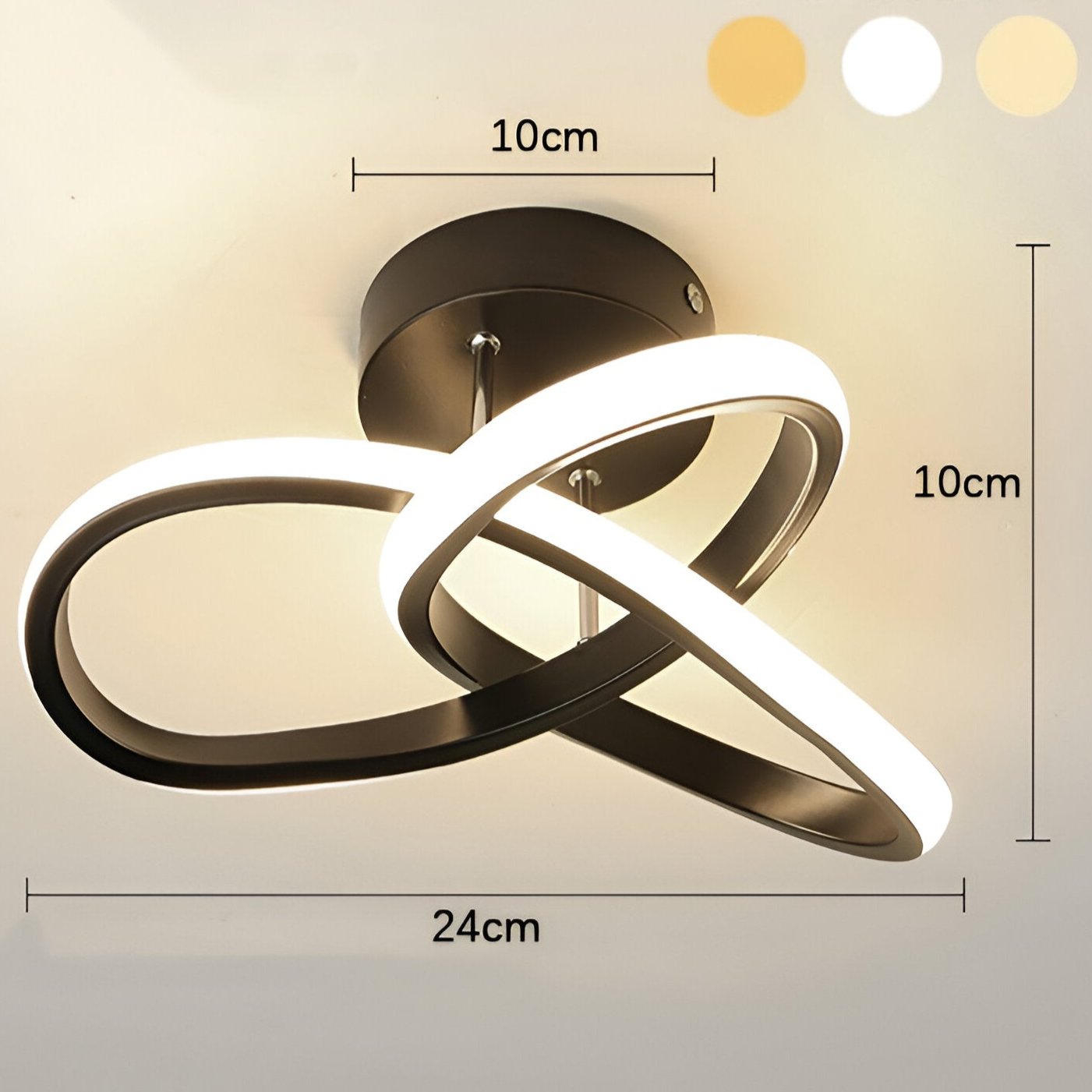 Lustre LED Maison – Lampe Élégante en Tourbillon pour Bureau et Décoration