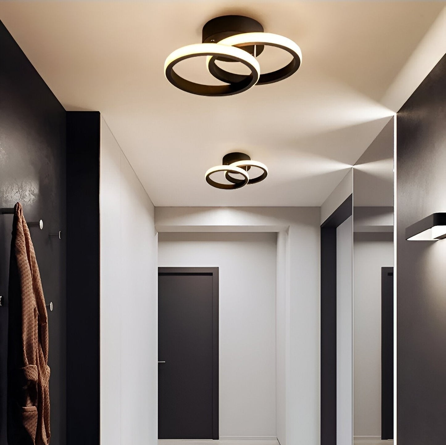 Lustre LED Maison – Lampe Élégante en Tourbillon pour Bureau et Décoration