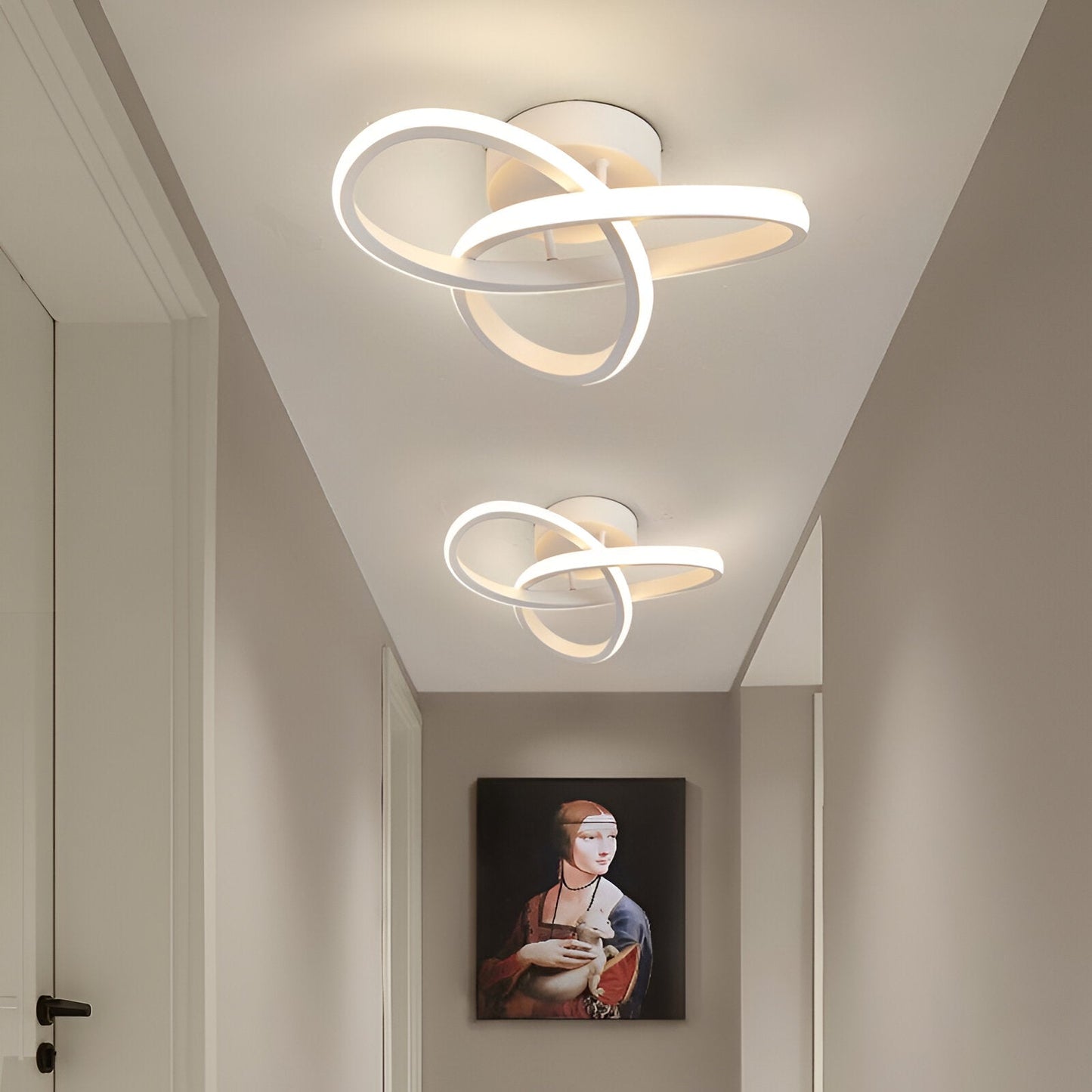 Lustre LED Maison – Lampe Élégante en Tourbillon pour Bureau et Décoration