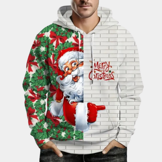 Hoodie Noël homme – Sweat élégant en coton pour fêtes