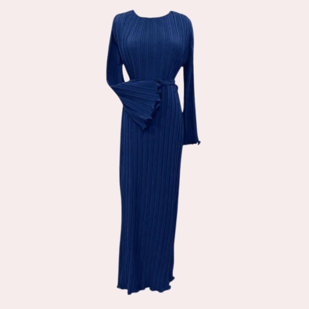 Robe maxi plissée femme – Robe longue élégante pour cérémonie et été