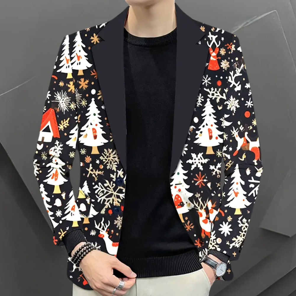 Blazer de Noël homme – Veste moderne élégante pour fêtes