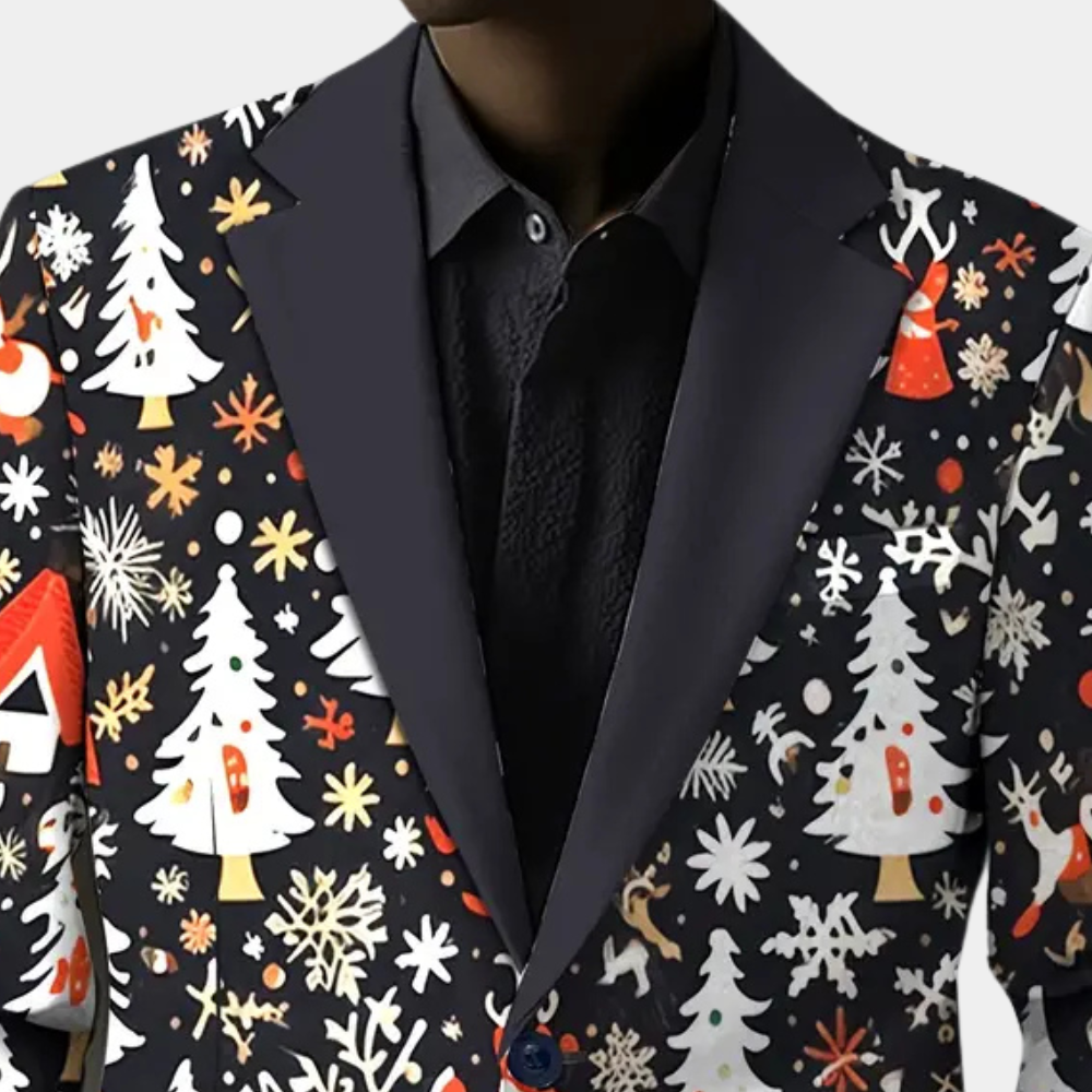 Blazer de Noël homme – Veste moderne élégante pour fêtes