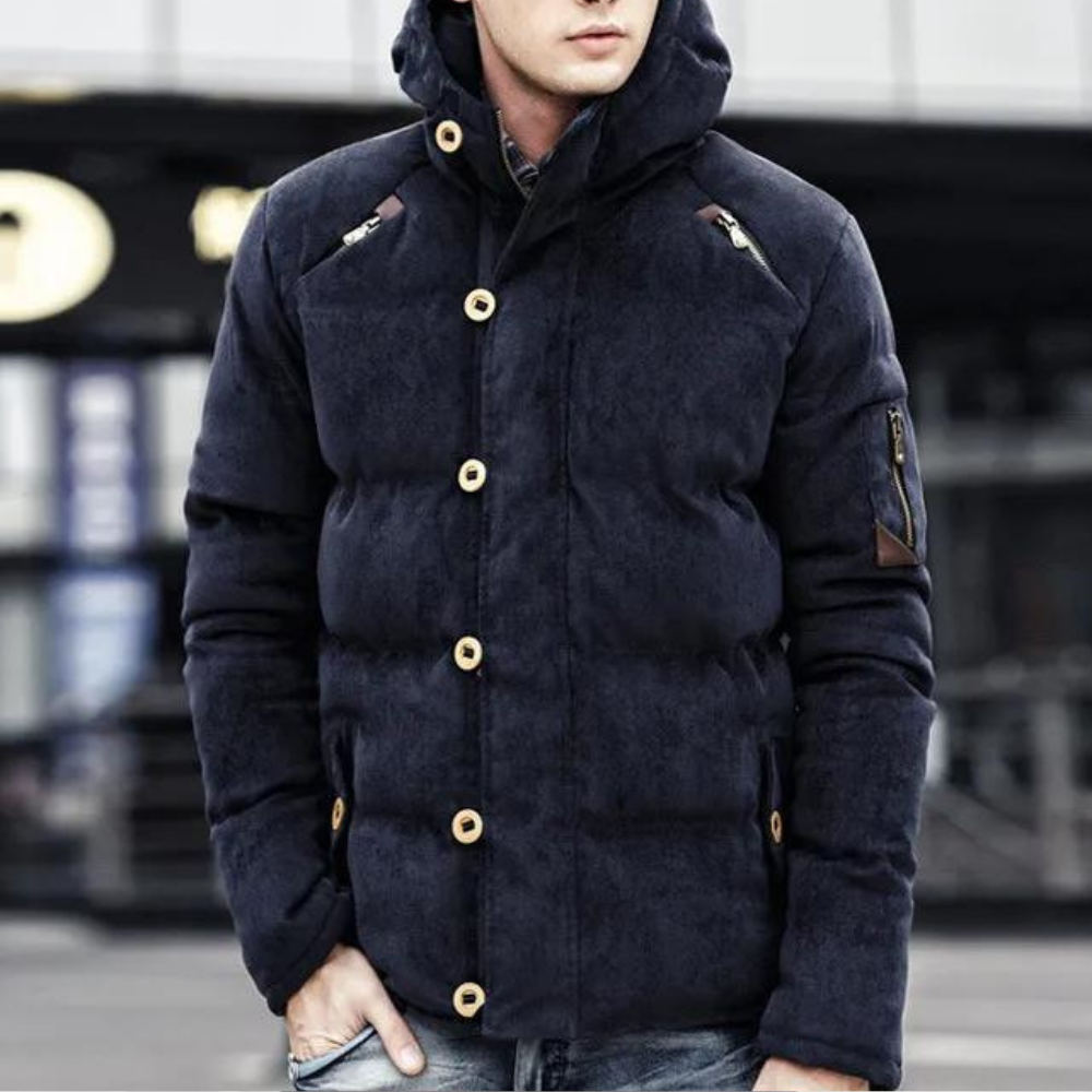 Manteau à capuche homme – Manteau élégant en tissu doux et chaud