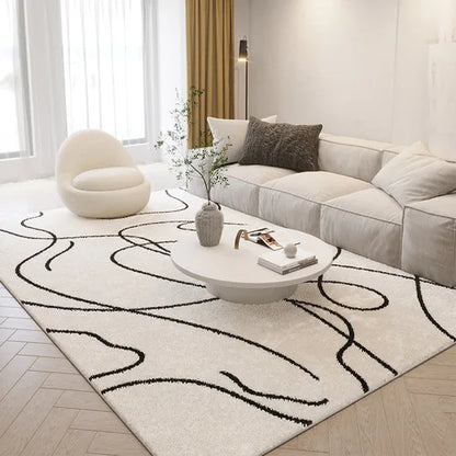 Tapis en peluche scandinave – Tapis doux pour salon, couloir et lounge