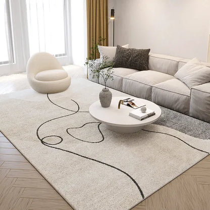 Tapis en peluche scandinave – Tapis doux pour salon, couloir et lounge