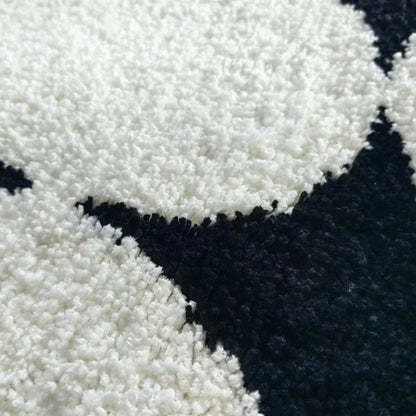Tapis antidérapant blanc – Tapis minimaliste nordique pour salon et couloir