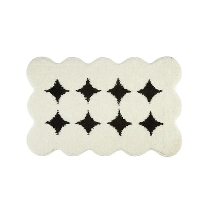 Tapis antidérapant blanc – Tapis minimaliste nordique pour salon et couloir