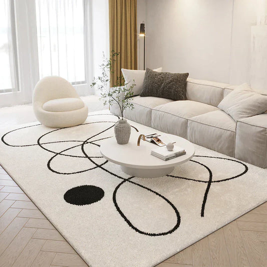 Tapis en peluche scandinave – Tapis doux pour salon, couloir et lounge
