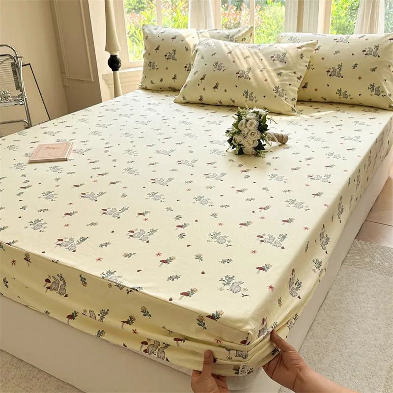 Drap-housse coton respirant – Housse de lit confortable pour sommeil à la maison
