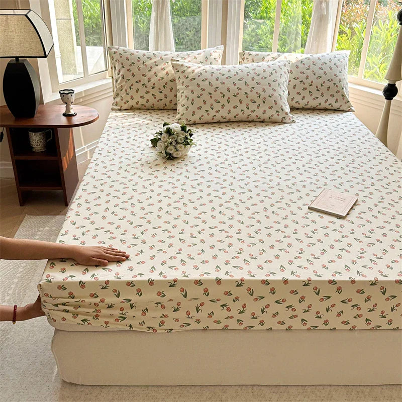 Drap-housse coton respirant – Housse de lit confortable pour sommeil à la maison