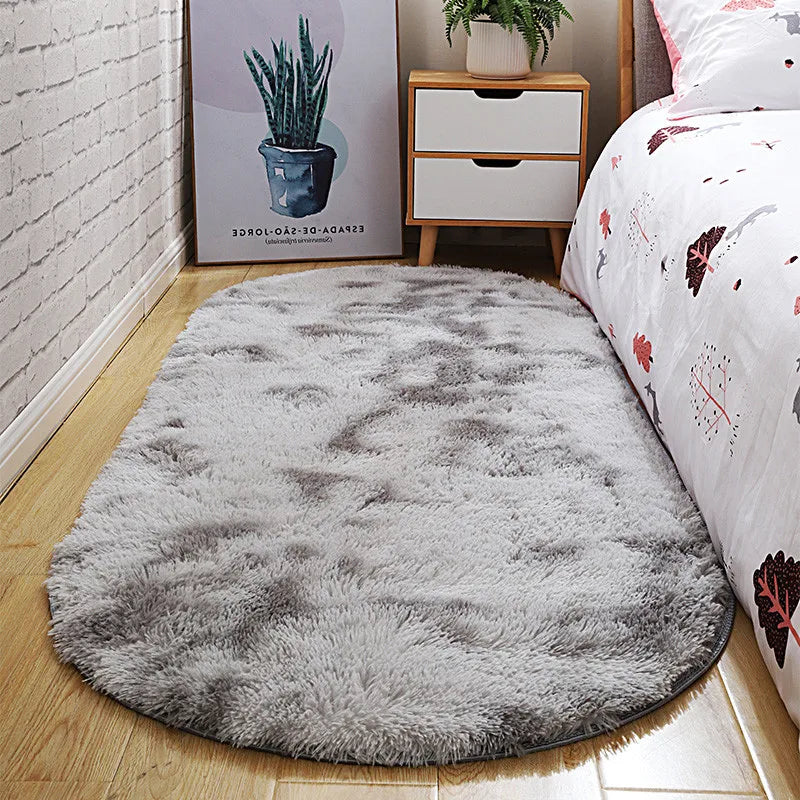 Tapis velours ovale – Tapis douillet pour confort chambre et salon décor élégant