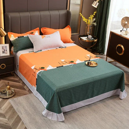 Draps de Lit Coton Vintage – Literie Confort Luxueux pour Maison et Bureau