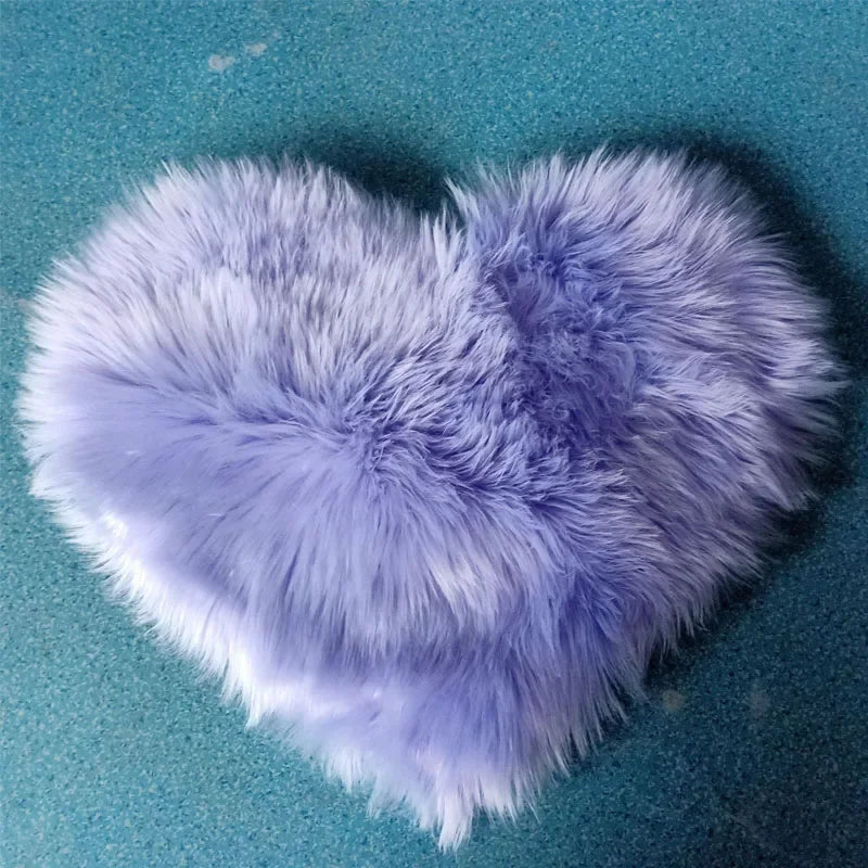 Tapis en Peluche Cœur – Tapis Doux et Confortable pour Décoration Maison