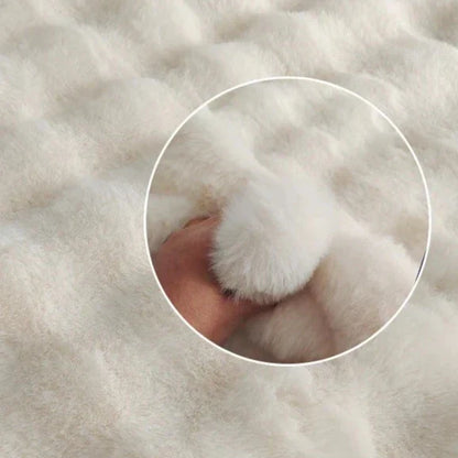 Tapis en fausse fourrure – Tapis ultra-doux et confortable pour décoration intérieure