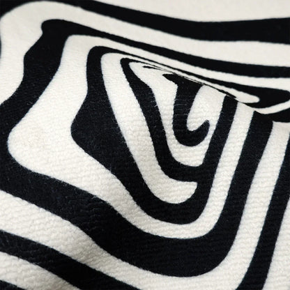 Tapis géométrique noir et blanc – Tapis moderne élégant pour salon et déco intérieure