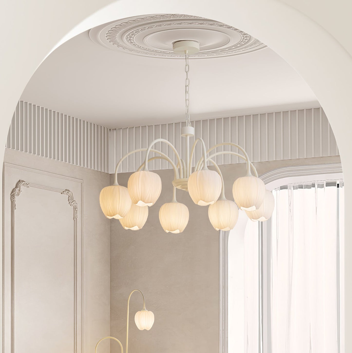 Chandelier design élégant – Luminaire moderne en cristal pour salon et salle à manger