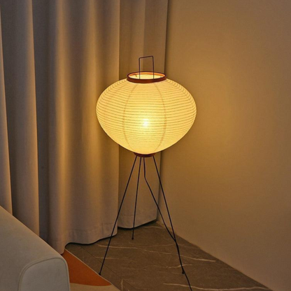 Lampe sur pied japonaise – Applique en papier de riz pour ambiance chaleureuse