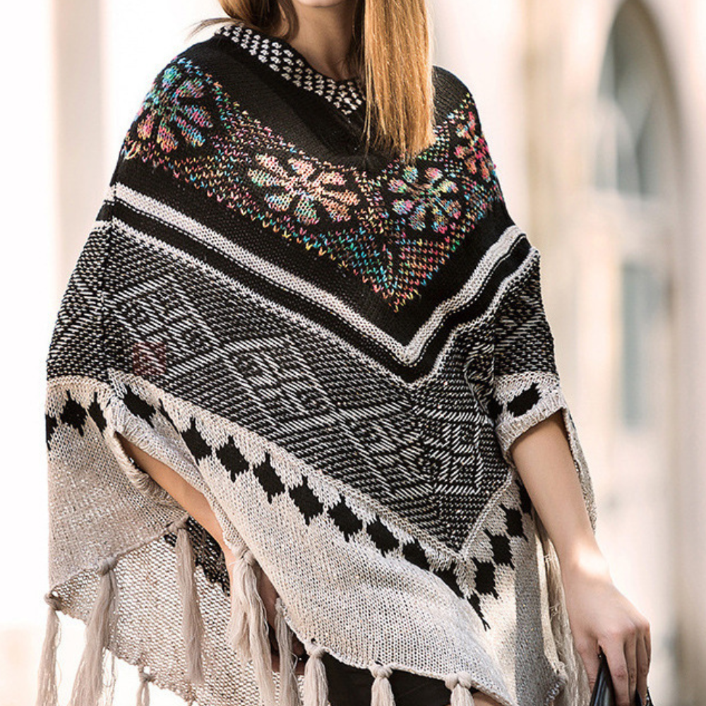 Châle poncho femme – Châle stylisé en laine pour toutes occasions