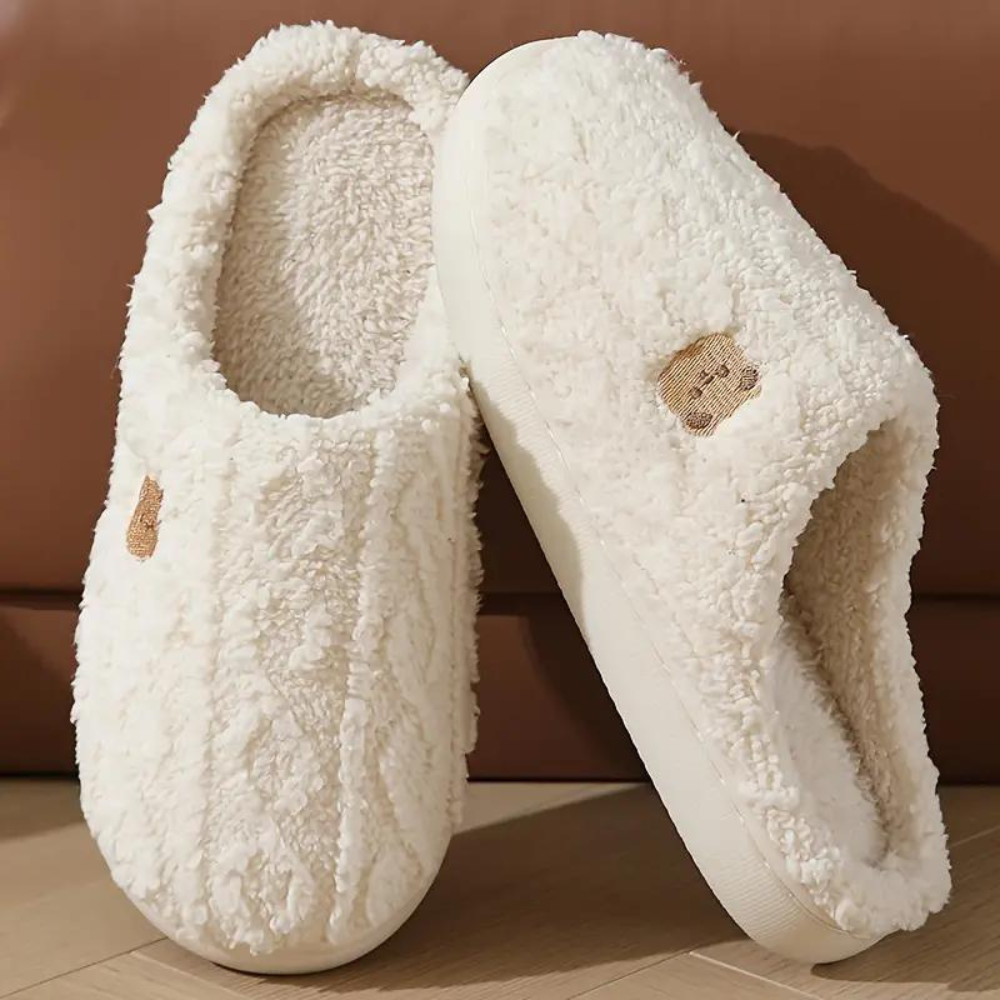 Chaussons d'hiver femme – Chaussons confortables en peluche pour intérieur