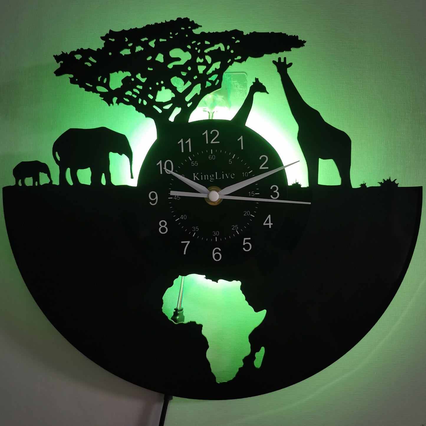 Horloge Murale Vinyle Giraffe – Design Silencieux pour Décor Maison et Bureau