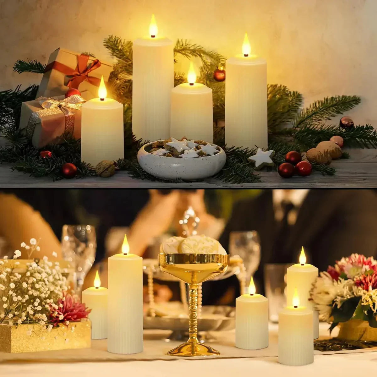Bougies LED Étanches avec Télécommande – Décoration Maison et Bureau Élégante