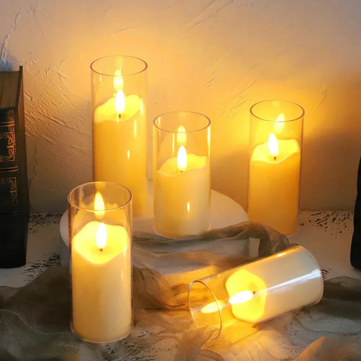 Bougies LED Décoratives – Bougies Acryliques Sans Flamme pour Ambiance Maison