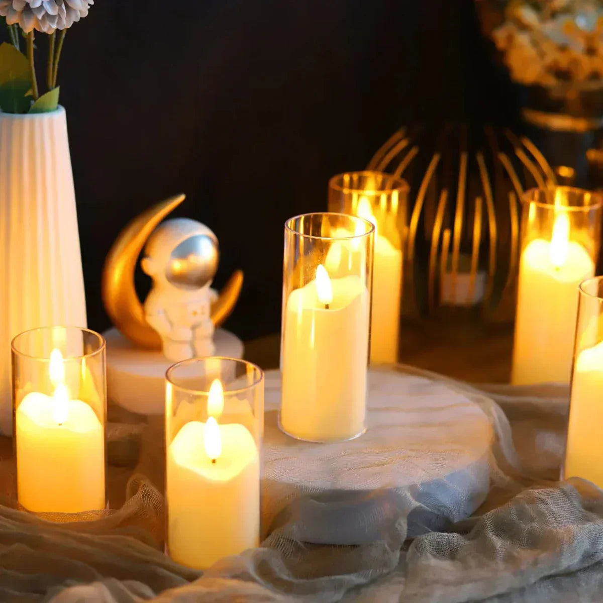 Bougies LED Décoratives – Bougies Acryliques Sans Flamme pour Ambiance Maison