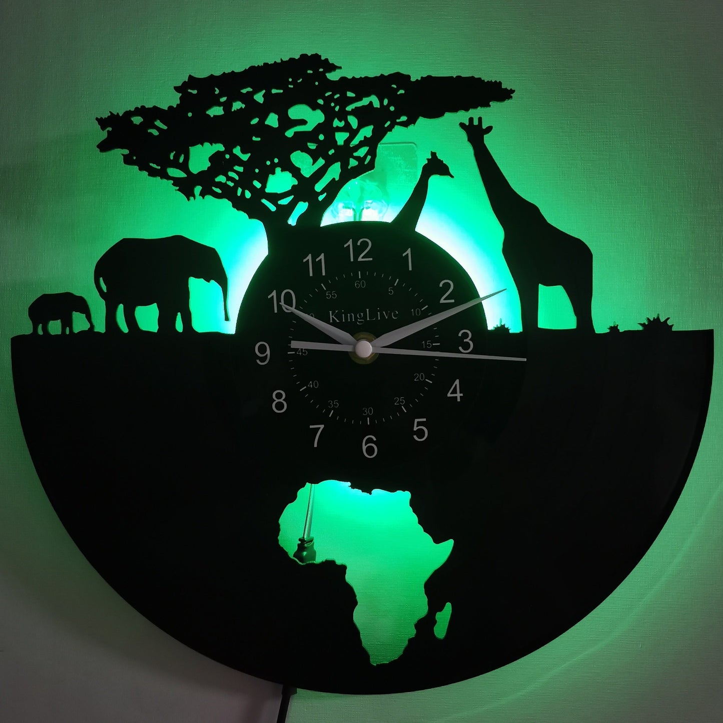 Horloge Murale Vinyle Giraffe – Design Silencieux pour Décor Maison et Bureau