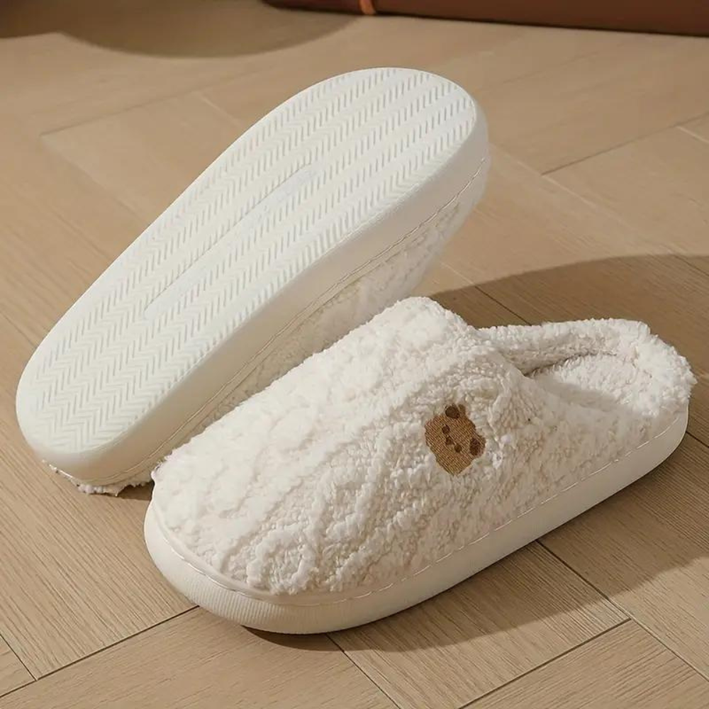 Chaussons d'hiver femme – Chaussons confortables en peluche pour intérieur