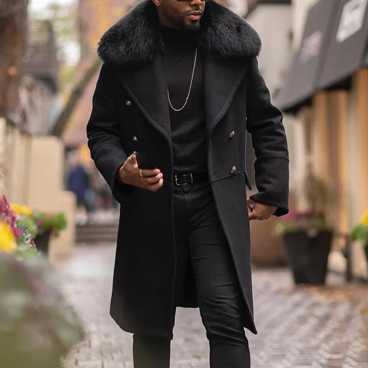 Manteau d'hiver homme – Manteau élégant à col chic et chaud