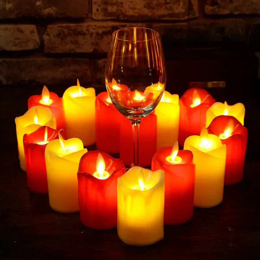 Bougies LED sans flamme – Décoration anniversaire et célébrations intérieures