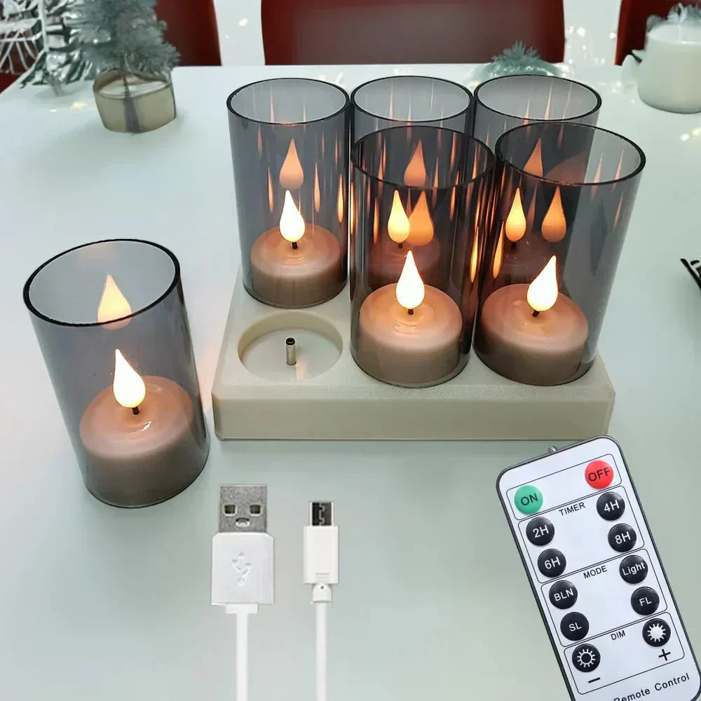 Bougies LED décoratives – Bougies clignotantes sans flamme pour ambiance intérieure