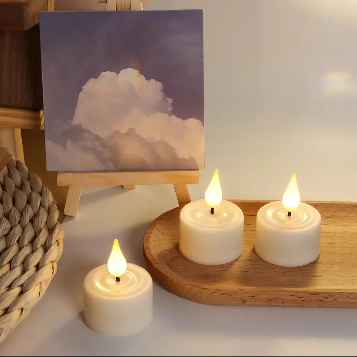 Bougies LED décoratives – Bougies clignotantes sans flamme pour ambiance intérieure