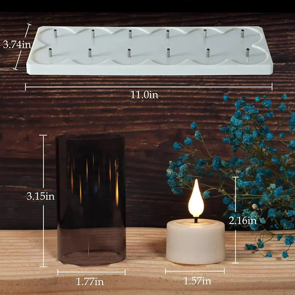 Bougies LED décoratives – Bougies clignotantes sans flamme pour ambiance intérieure