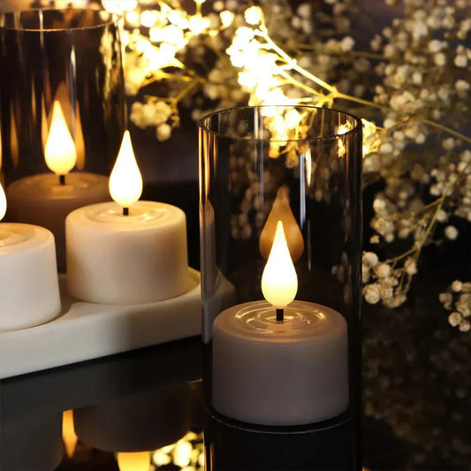 Bougies LED décoratives – Bougies clignotantes sans flamme pour ambiance intérieure