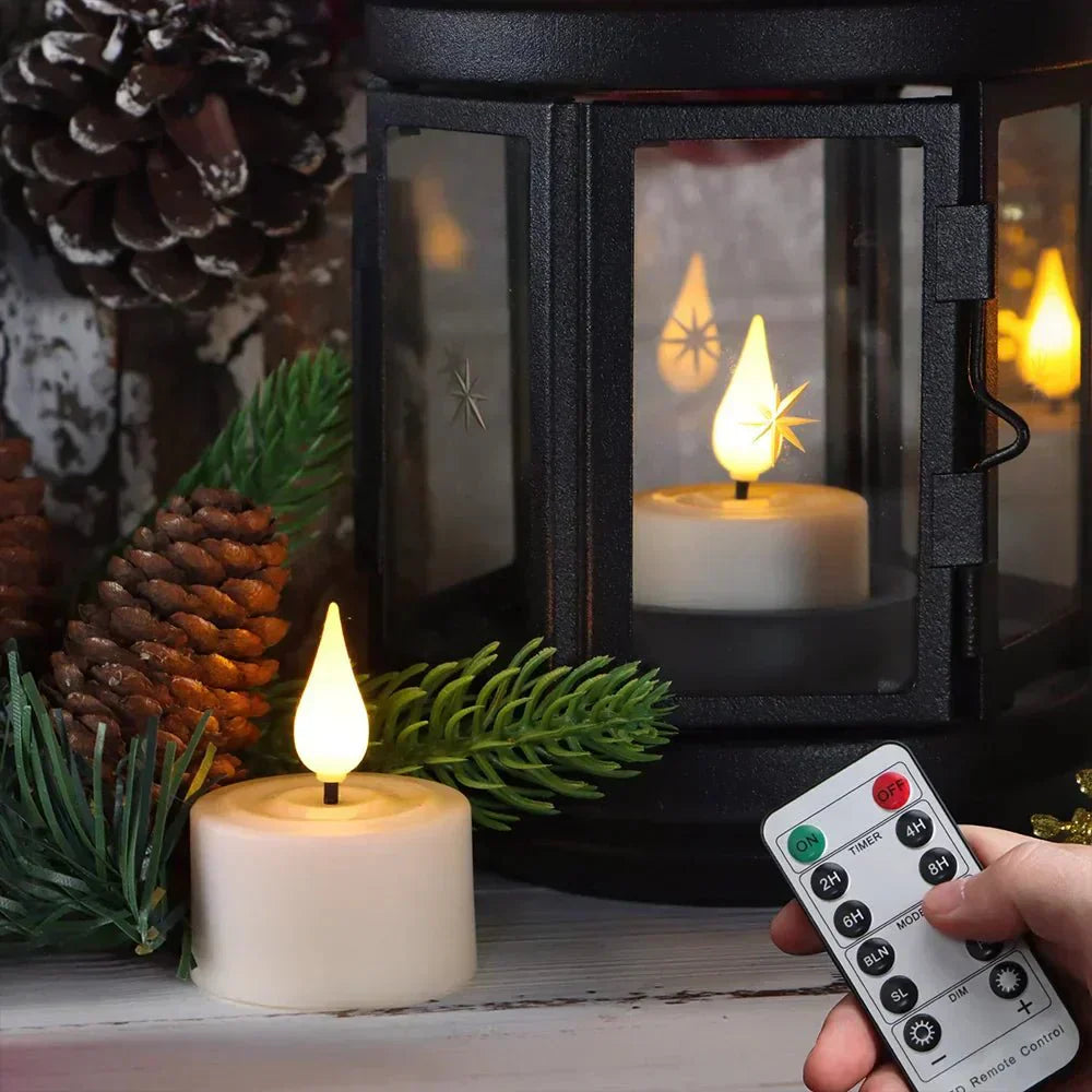 Bougies LED décoratives – Bougies clignotantes sans flamme pour ambiance intérieure