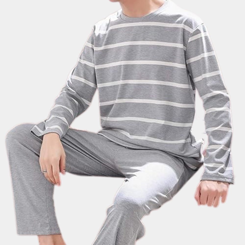 Pyjamas chauds homme – Ensemble confortable en flanelle pour hiver