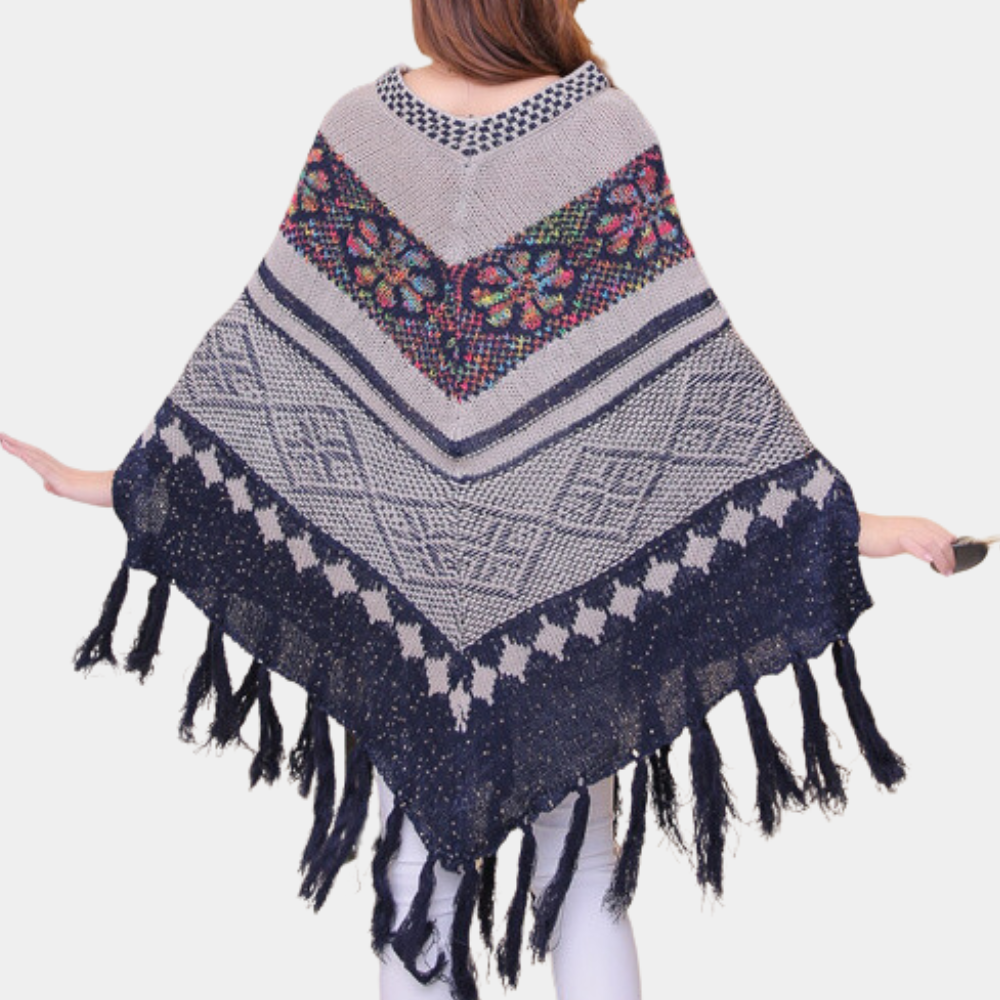 Châle poncho femme – Châle stylisé en laine pour toutes occasions