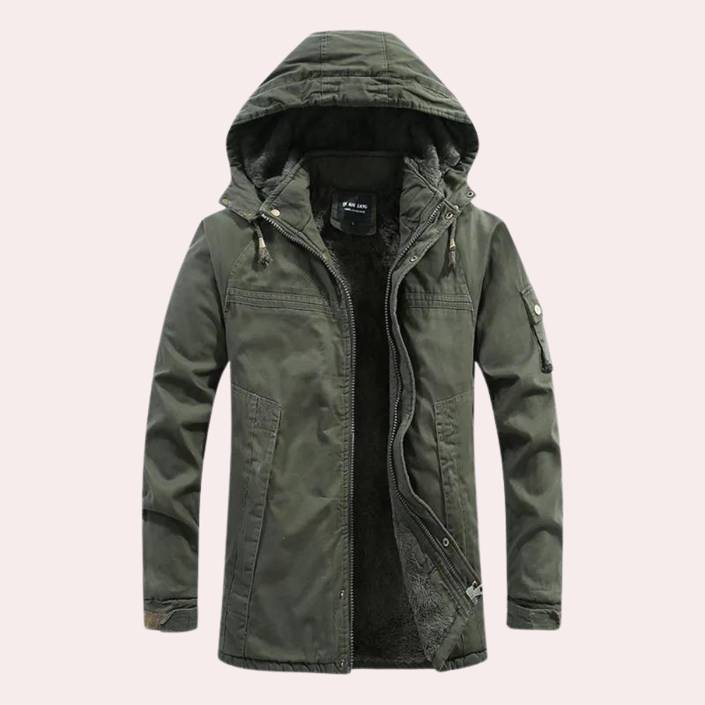 Manteau d'hiver homme – Veste à capuche confortable et chaude